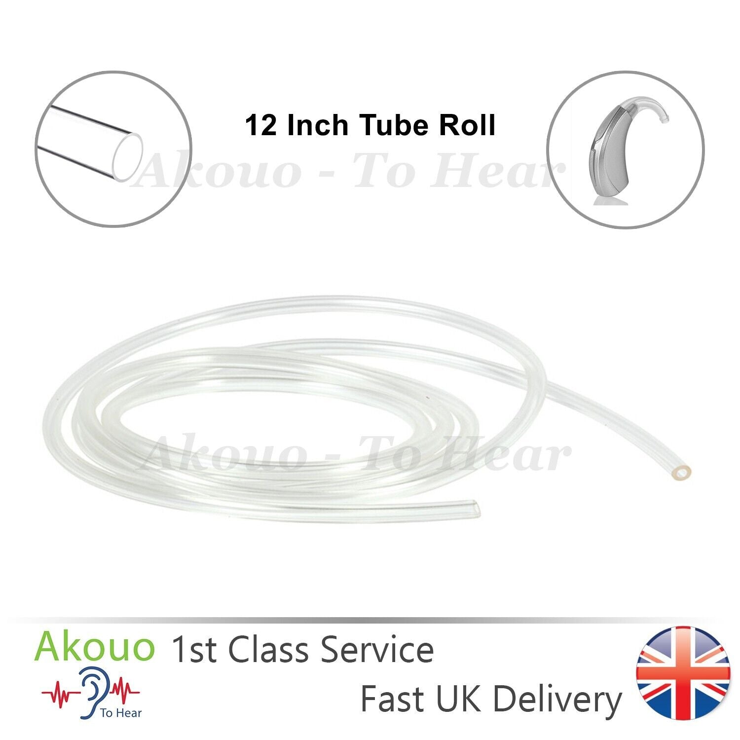 25-Pack Bent Tube Standard Size #13 Thick BTE Hearing Aid Tubing
